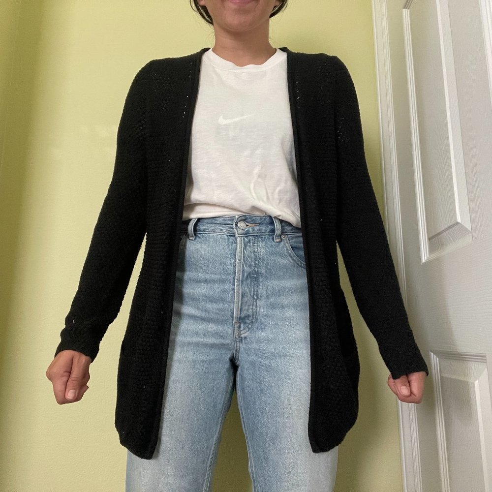 Yessica black knit cardigan